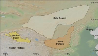 Qaidam Basin Map Showing Qaidam Basin Central Asia image EurekAlert Science