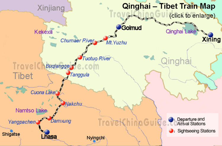 Qinghai–Tibet Railway Tibet Train Schedule QinghaiTibet Railway Map Stations