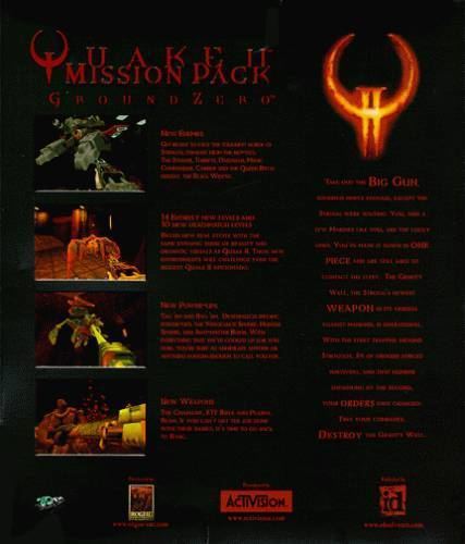 Quake II: Ground Zero Quake II Mission Pack Ground Zero Box Shot for PC GameFAQs