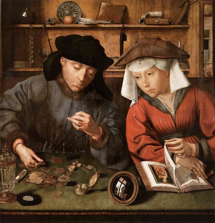 Quentin Matsys The Moneylender and his Wife by MASSYS Quentin