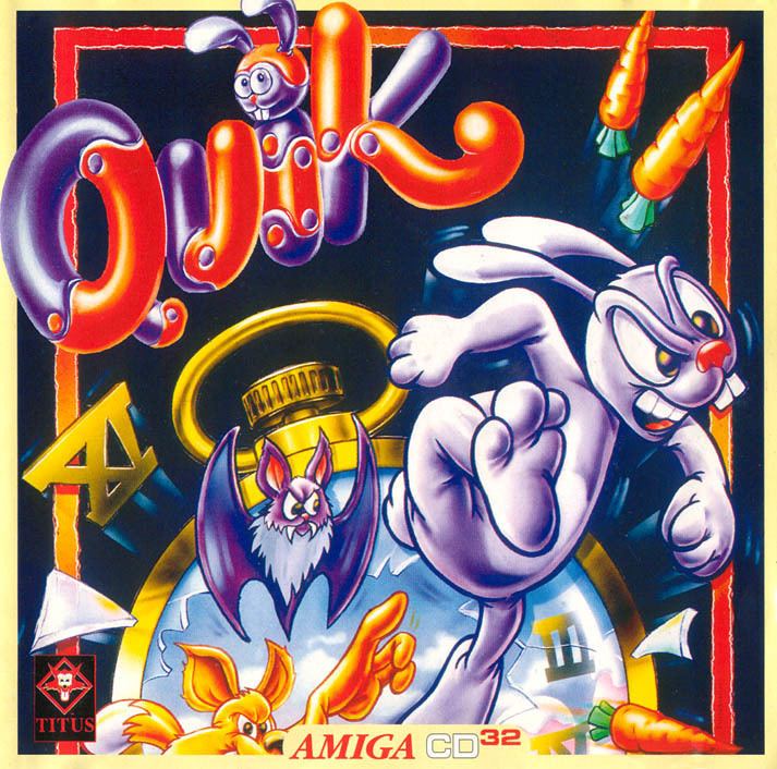 Quik the Thunder Rabbit Quik the Thunder Rabbit Amiga CD32 Game Box Scan Front
