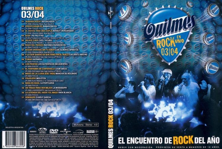 Quilmes Rock Cartula Caratula de Quilmes Rock 0304 Dvd Portada