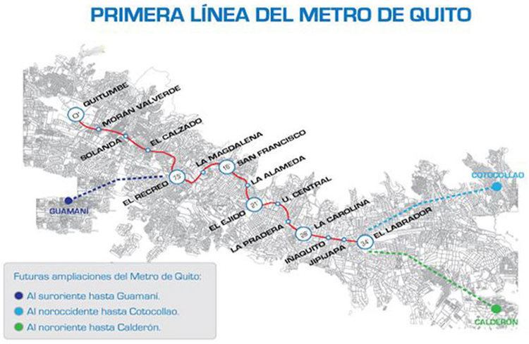 Quito Metro Ecuador awards 22km metro construction