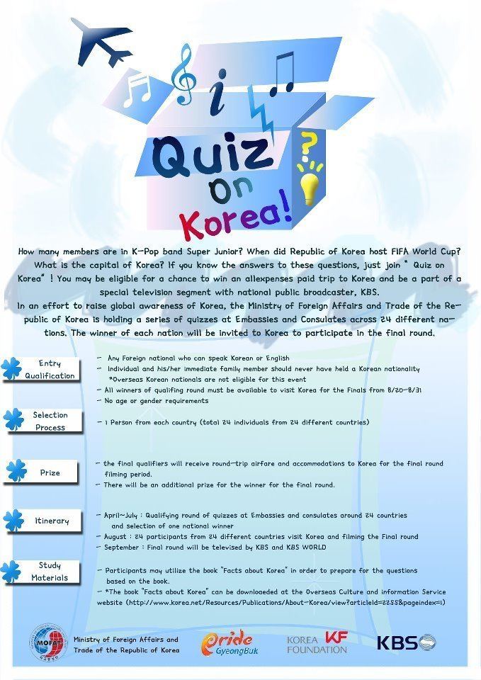Quiz on Korea Quiz on Korea Contest The Korea Club