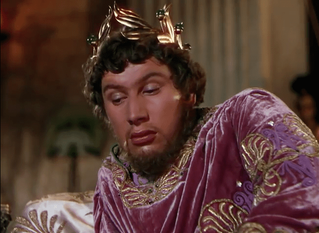 Quo Vadis (2001 film) movie scenes Peter Ustinov portrays the mad Emperor Nero and this is not a moment in his performance where he tries to underplay the role for a moment 