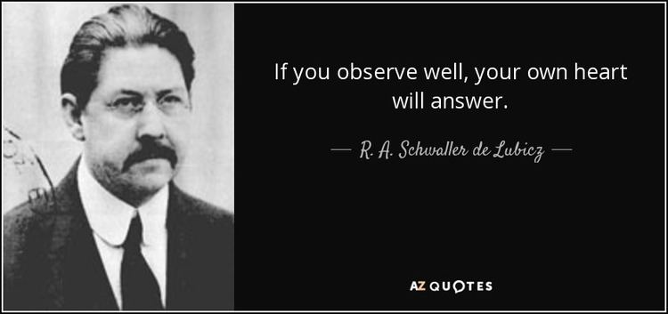 R. A. Schwaller de Lubicz TOP 6 QUOTES BY R A SCHWALLER DE LUBICZ AZ Quotes