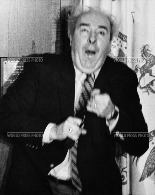 R Budd Dwyer, an American politician holding a gun