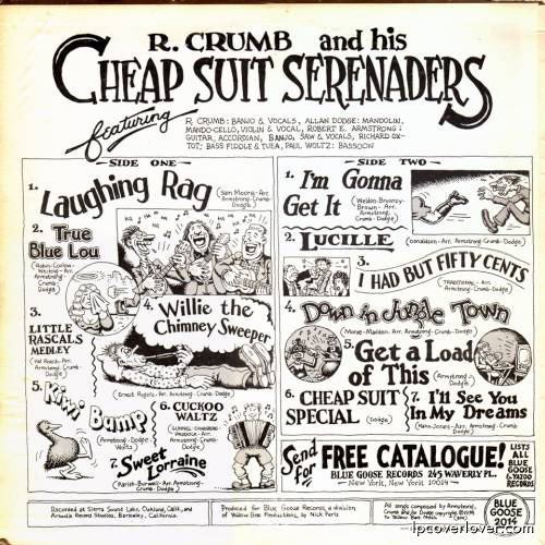 R. Crumb & His Cheap Suit Serenaders LPCover Lover R Crumb and his Cheap Suit Serenaders