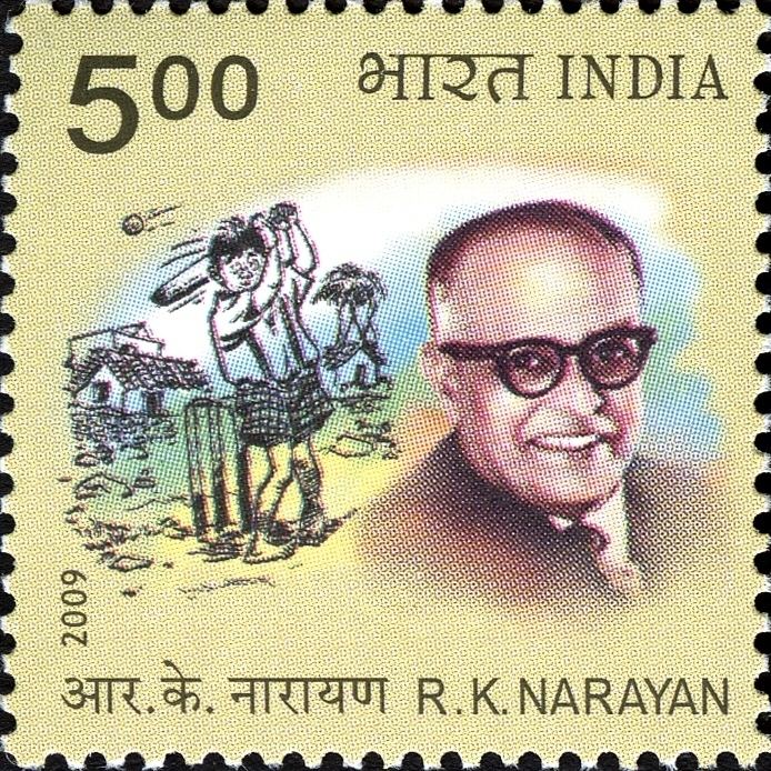 Narayan on a 2009 stamp of India