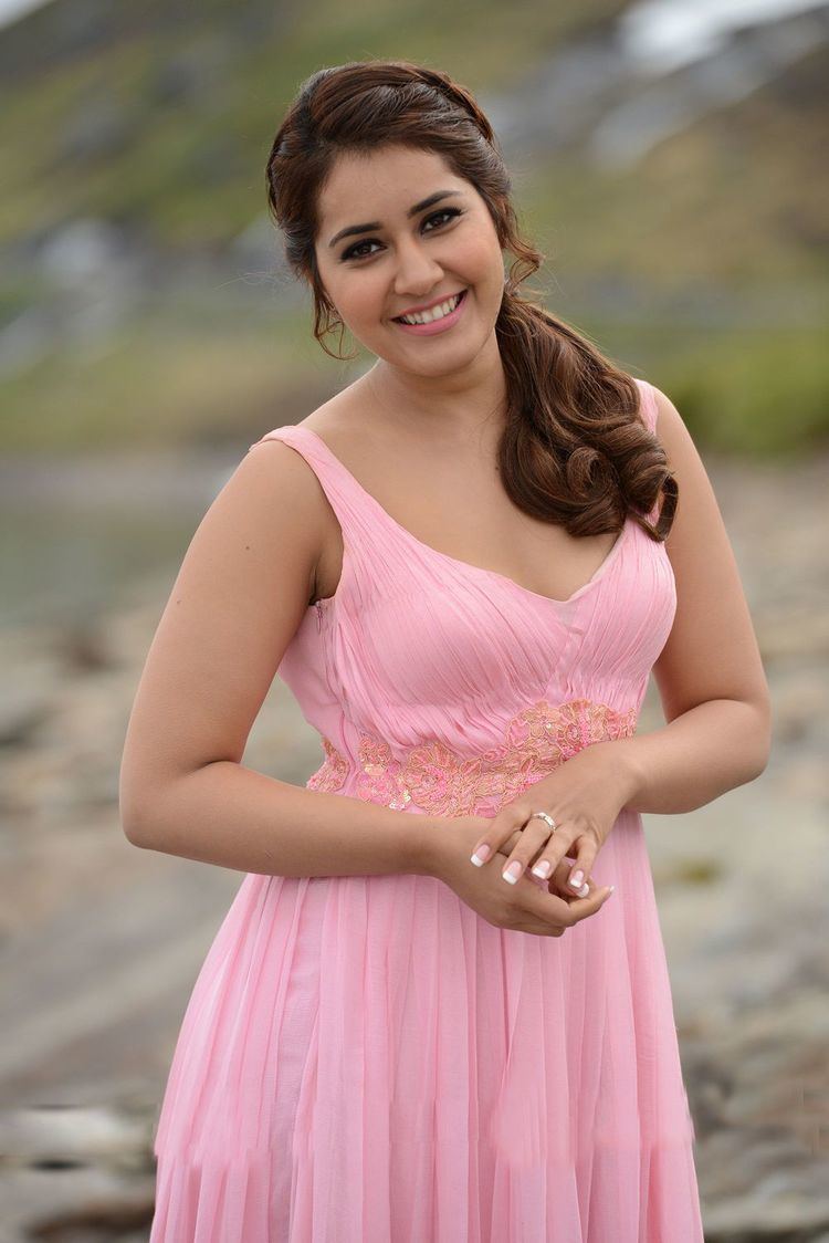 Raashi Khanna Rashi Khanna Latest Hot Stills In Rose Color Dress Raashi Khanna