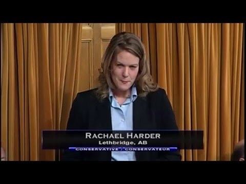 Rachael Harder Rachael Harder MP for Lethbridge speaks to Liberal Budget 2016