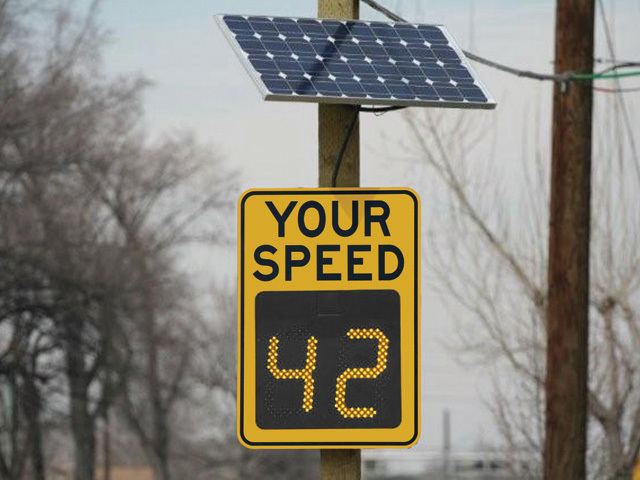 Radar speed sign