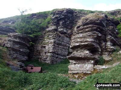 Radnor Forest Crags on Three Riggles below Great Rhos Radnor Forest in The