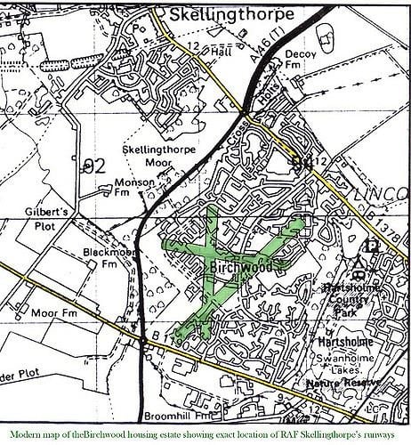 RAF Skellingthorpe RAF Skellingthorpe location Modern map of the same locatio Flickr