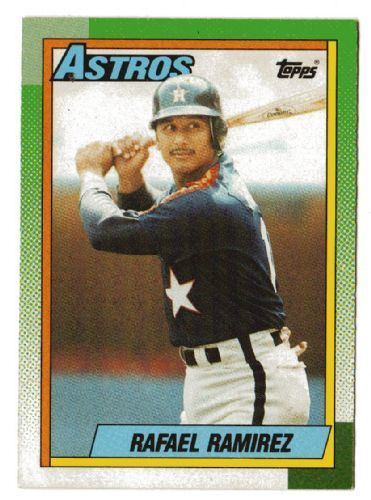Rafael Ramírez (baseball) HOUSTON ASTRO S Rafael Ramirez 558 Topps 1990 Baseball Trading Card