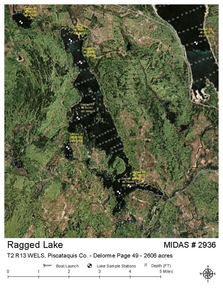 Ragged Lake (Maine) wwwlakesofmaineorgmapssatellitethumbnail2936