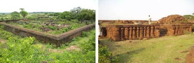 Raibania fort Structural remains at the early mediaeval fort at Raibania Orissa