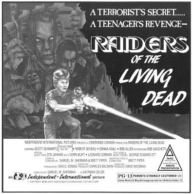 Raiders of the Living Dead TEMPLE OF SCHLOCK RAIDERS OF THE LIVING DEAD 1986