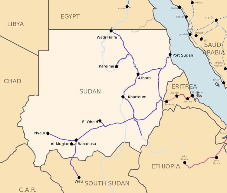 Railway stations in Sudan