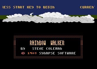 Rainbow Walker Atari 400 800 XL XE Rainbow Walker Countdown scans dump