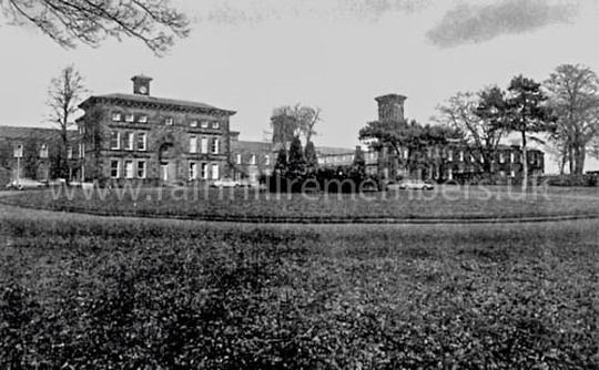 A Black and White view of Rainhill Hospital, a very large psychiatric hospital complex located on what is now Merseyside, England.