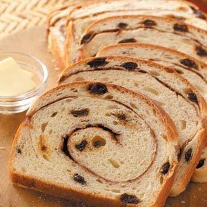 Raisin bread Swirled Cinnamon Raisin Bread Recipe Taste of Home