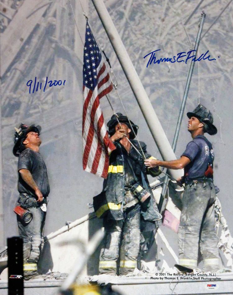 Raising the Flag at Ground Zero Lot Detail 911 Thomas E Franklin Signed Historic quotFlag Raising