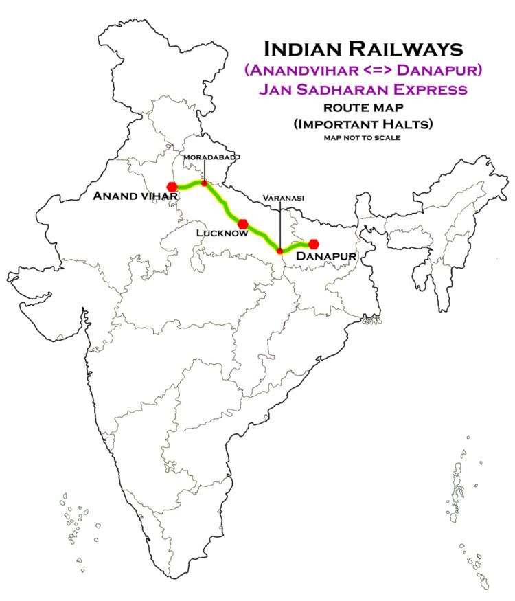 Rajendranagar Anand Vihar Jan Sadharan Express