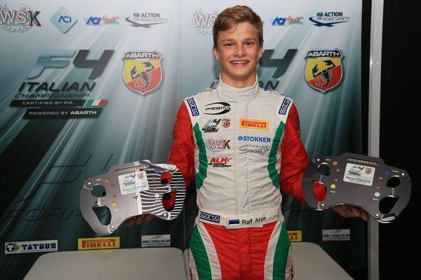 Ralf Aron Ralf Aron in pole position in Italian F4 qualifying 1 and