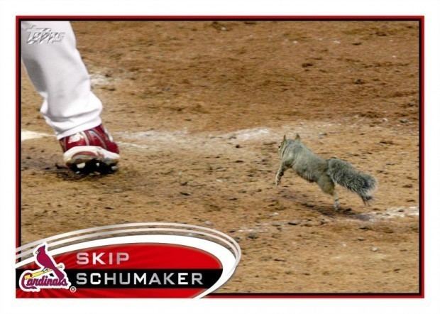 Rally Squirrel Topps teases 2012 set with Rally Squirrel rookie card Derrick