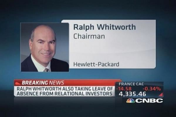 Ralph V. Whitworth HewlettPackard Chair Ralph Whitworth resigns citing health reasons