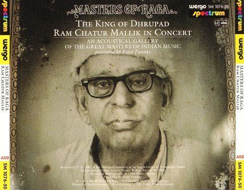 Ram Chatur Mallik King of Dhrupad Ram Chatur Mallik in Concert Pandit Ram Chatur