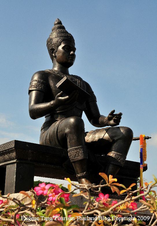 Statue of King Ram Khamhaeng the Great at Sukhothai Historical Park, Sukhothai Province, Thailand