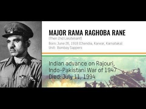 Rama Raghoba Rane Param Vir Chakra Major Ram Raghoba Rane YouTube