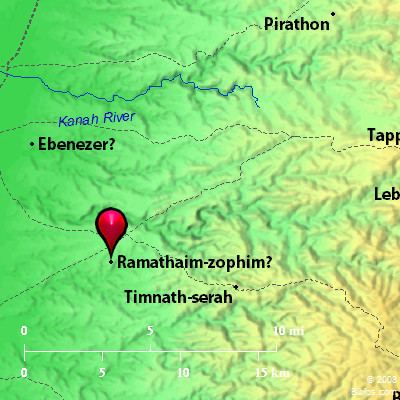 Ramathaim-Zophim Bible Map Ramathaimzophim