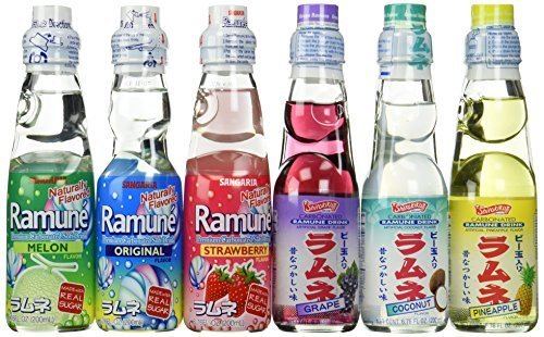 Ramune Amazoncom Ramune Japanese Soft Drink Mix Variety 6 Flavors 6