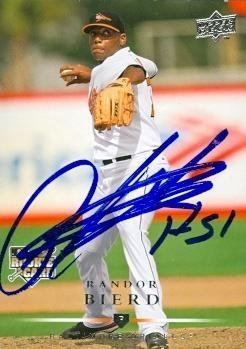 Randor Bierd Randor Bierd autographed Baseball Card Baltimore Orioles 2008