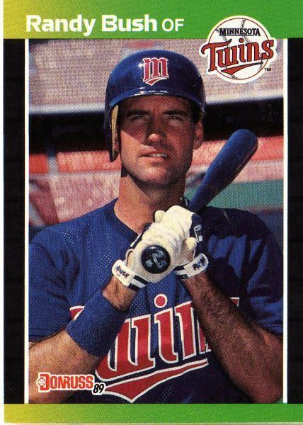 Randy Bush MINNESOTA TWINS Randy Bush 537 DONRUSS 1989 MLB Baseball Trading Card