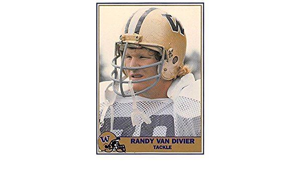 Randy Van Divier Randy Van Divier football card Washington Huskies Greats 1992