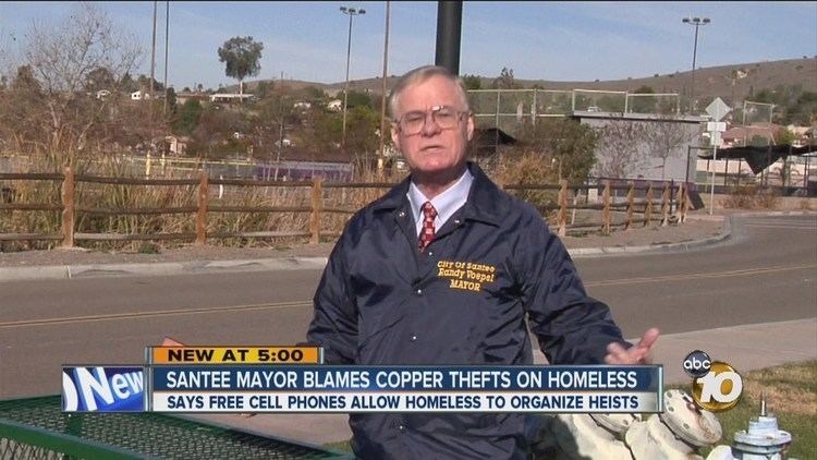 Randy Voepel Santee Mayor Randy Voepel fed up blames copper thefts on homeless
