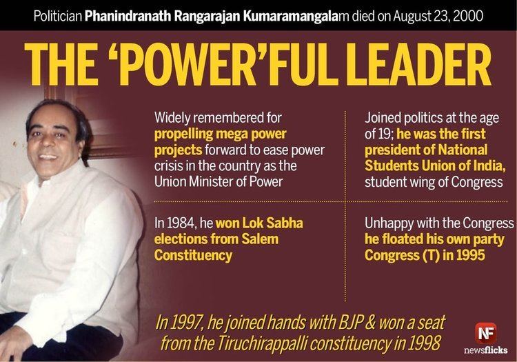 Poster featuring Rangarajan Kumaramangalam as a Powerful Leader.