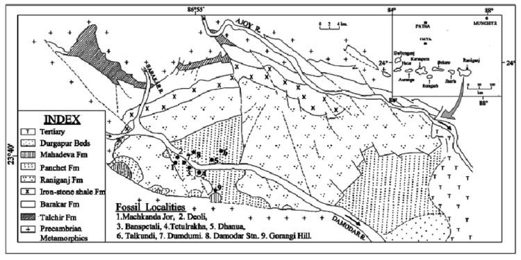 Raniganj Coalfield Geological map of Raniganj Coalfield West Bengal after Figure