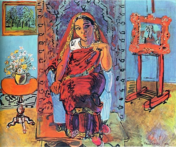 Raoul Dufy Interior with Indian Woman Raoul Dufy WikiArtorg