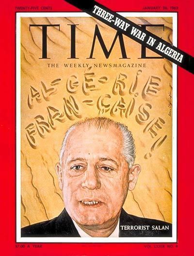 Raoul Salan TIME Magazine Cover General Raoul Salan Jan 26 1962