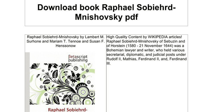 Raphael Sobiehrd-Mnishovsky Raphael SobiehrdMnishovsky Google Docs