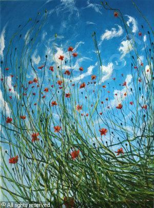 Rasher (artist) Poppies sold by Taylor de Veres Art Auctions Dublin on Monday