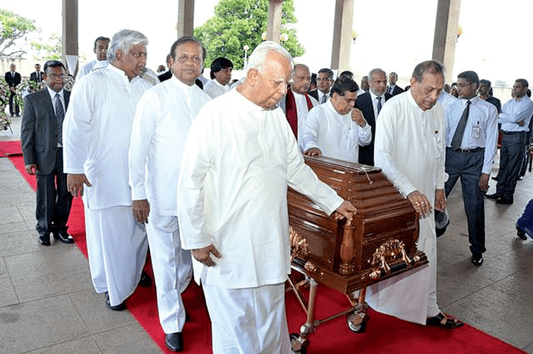 Ratnasiri Wickremanayake No National day of Mourning for former Prime Minister Ratnasiri
