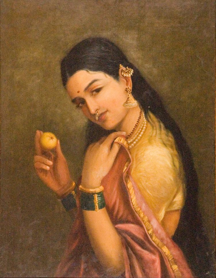 Ravi Verma FileRaja Ravi Varma Woman Holding a Fruit Google Art