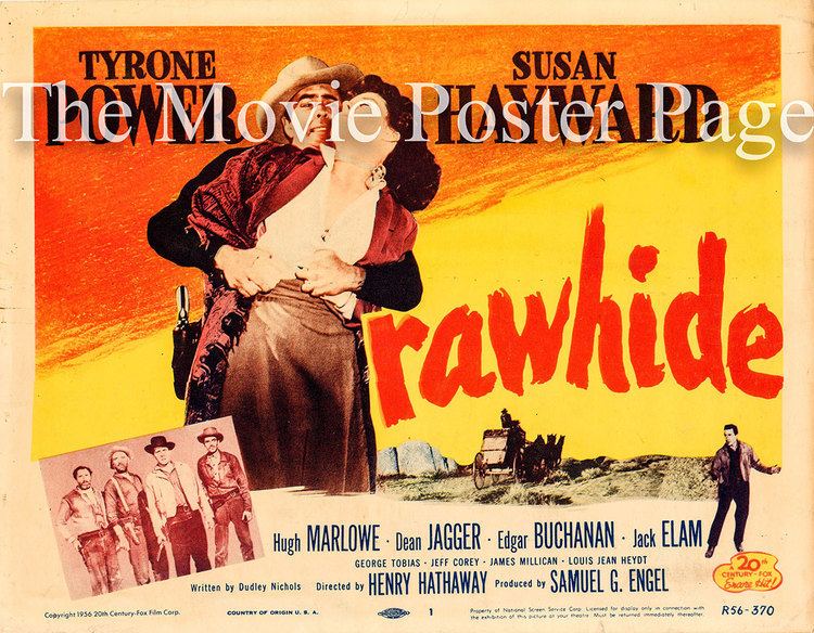 Rawhide (1951 film) Rawhide R1956 Tyrone Power US Title Card NM 45