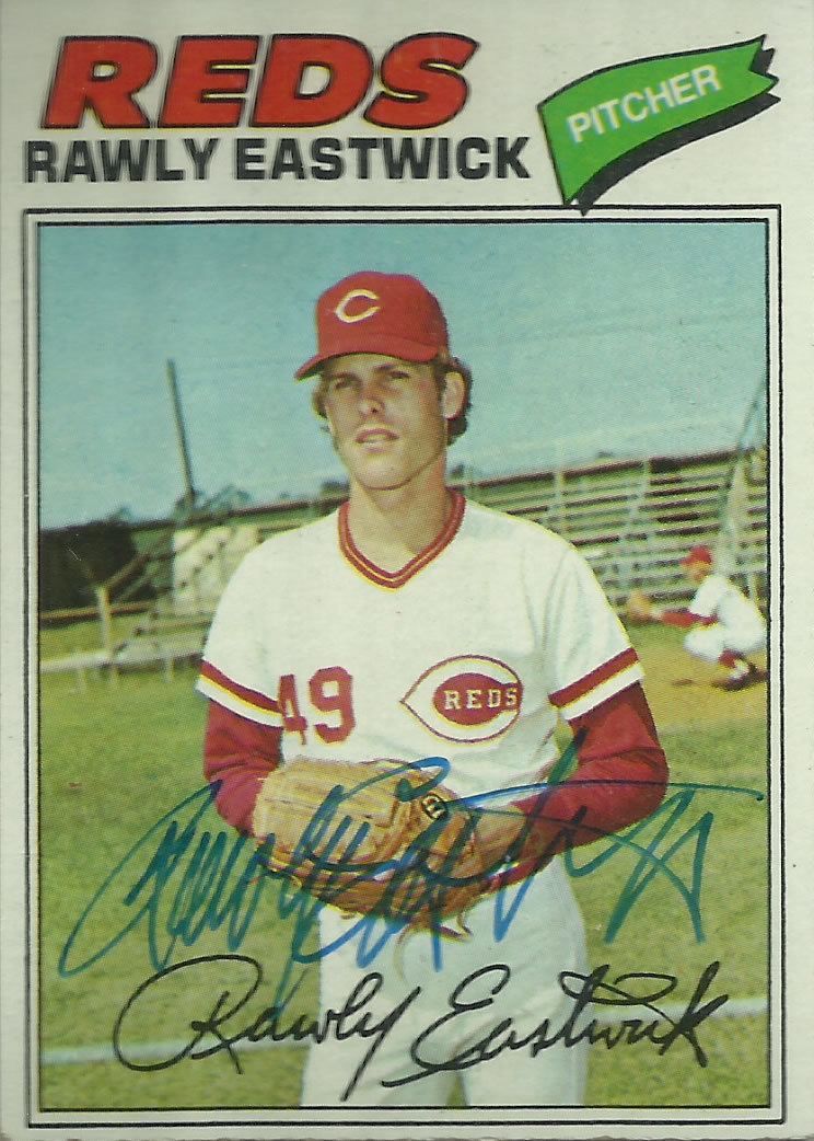 Rawly Eastwick Cincinnati Reds Baseball Card Collector TTM Rawly Eastwick
